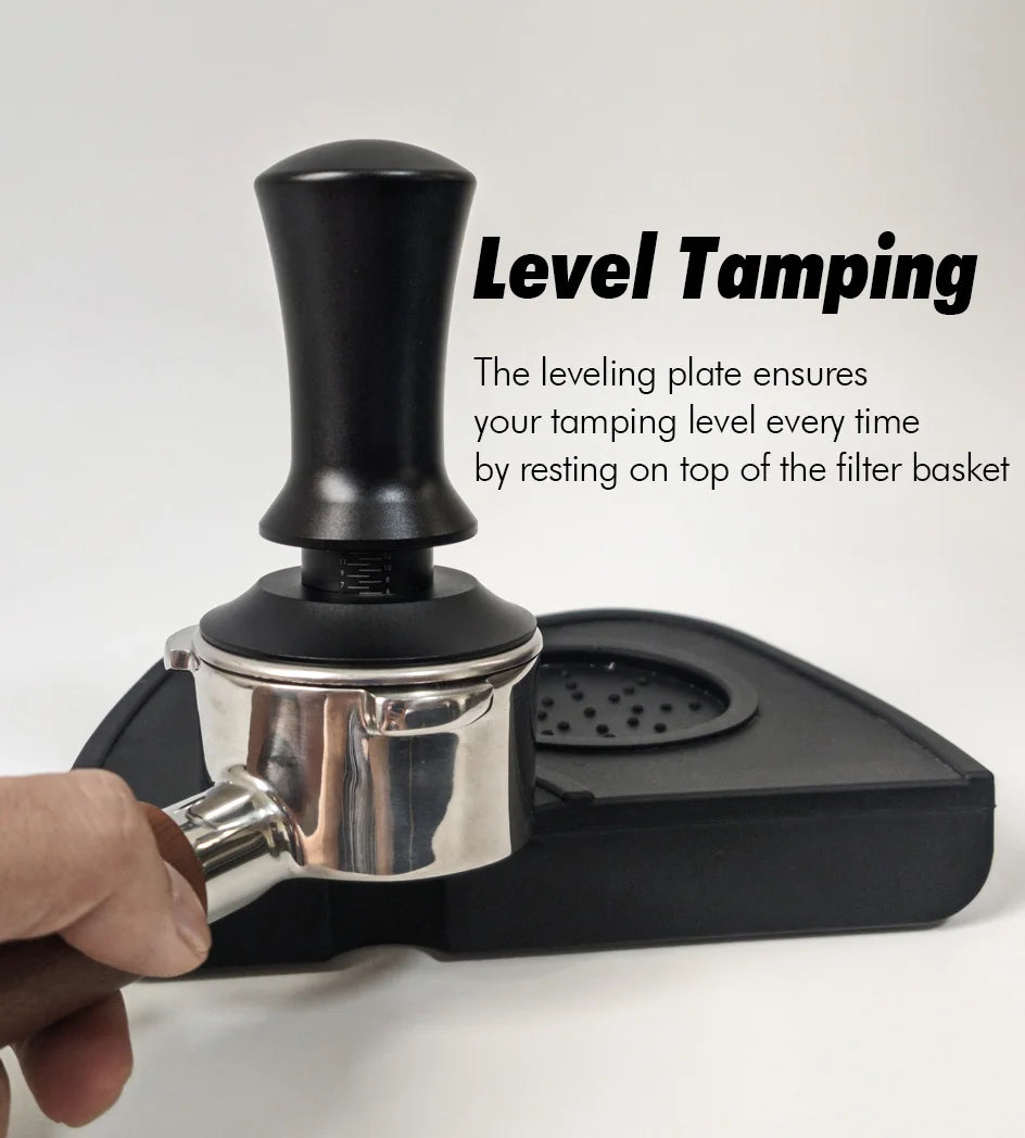 Coffee Tampers 15lb Spring Loaded Coffee Tamper Ripple Base Aluminum Self Leveling Espresso Tamper Coffeeware 51mm 53mm 58mm