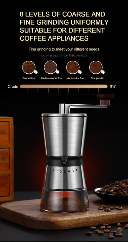 Manual Coffee Grinder Portable Grinder Home Outdoor Travel High Quality Hand Crank Coffee Grinder Adjustable Grind Grinding Tool