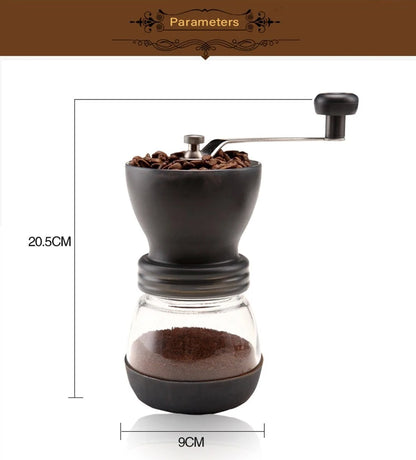 Manual Coffee Grinding Machine Stainless Steel & Glass For Pepper Nuts Spice Adjustable Home Portable Coffee Grinding Tools