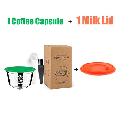 Upgraded Refillable Coffee Capsule For Dolce Gusto Reusable Stainless Steel Filter Cup For Nescafe Cofee Machine Crema Maker