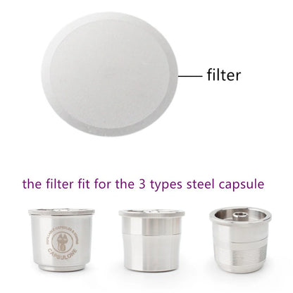 Capsulone O-ring and filter fit for stainless steel capsule comaptible illy coffee cafe machine