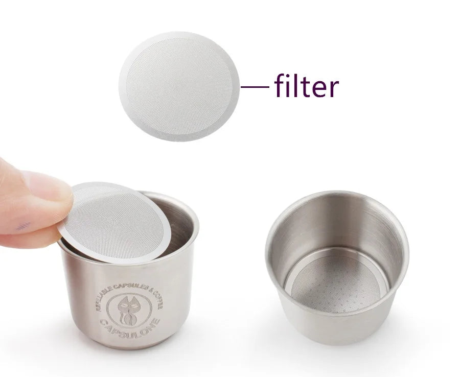 Capsulone/fit for illy coffee Machine maker/STAINLESS STEEL Metal Refillable Reusable capsule fit for illy cafe capsule pod