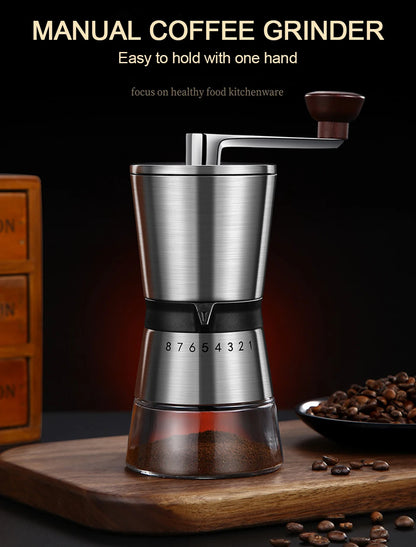 Manual Coffee Grinder Portable Grinder Home Outdoor Travel High Quality Hand Crank Coffee Grinder Adjustable Grind Grinding Tool