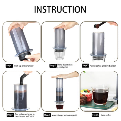 iCafilas Espresso Coffee Maker Portable Cafe French Press Air Press Drip Coffee Pot For AeroPress Machine Barista Tools