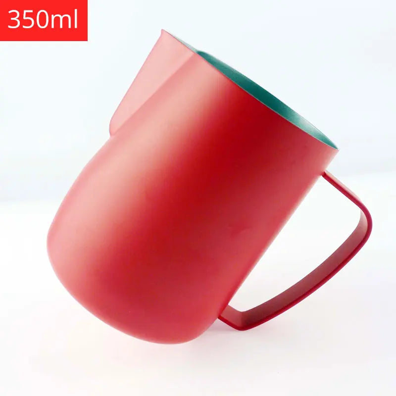 Coffee Milk Steaming Frothing Pitcher Stainless Steel Non-Stick Milk Jug Pull Flower Cup Perfect For Coffee Cappuccino Latte Art