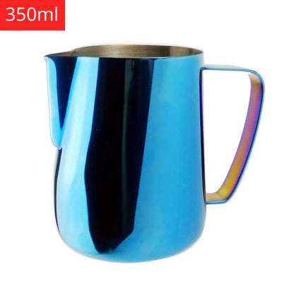 Coffee Milk Steaming Frothing Pitcher Stainless Steel Non-Stick Milk Jug Pull Flower Cup Perfect For Coffee Cappuccino Latte Art