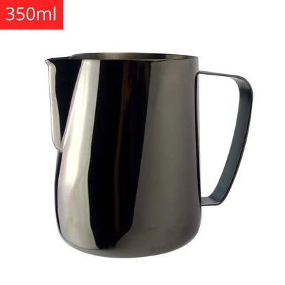 Coffee Milk Steaming Frothing Pitcher Stainless Steel Non-Stick Milk Jug Pull Flower Cup Perfect For Coffee Cappuccino Latte Art