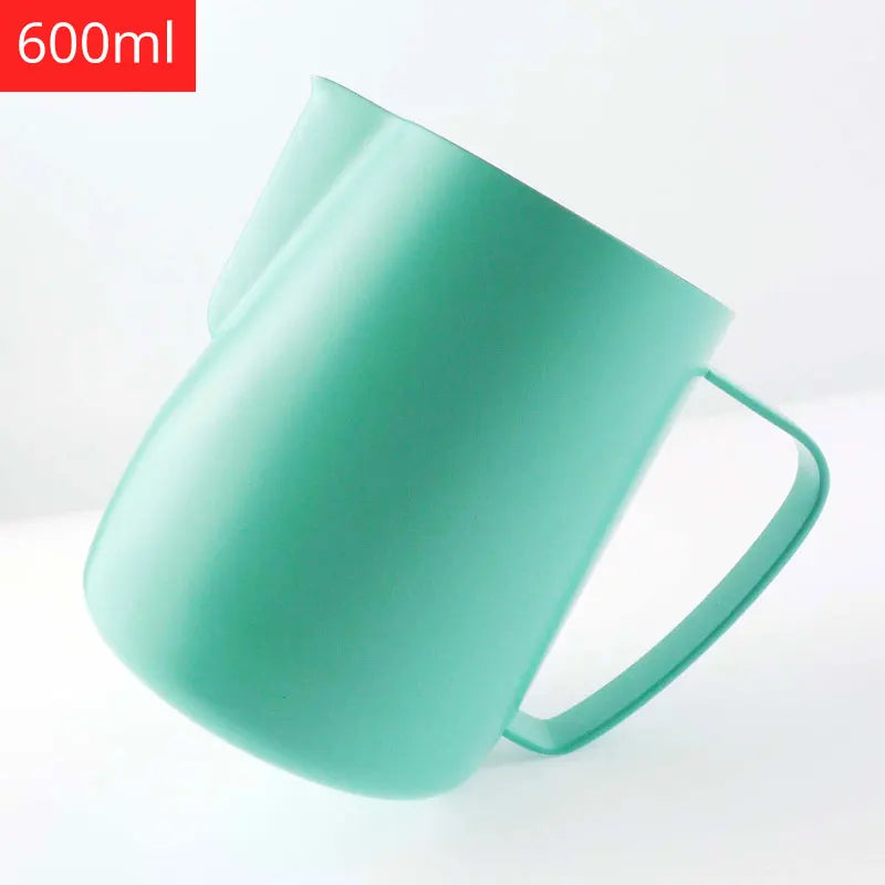 Coffee Milk Steaming Frothing Pitcher Stainless Steel Non-Stick Milk Jug Pull Flower Cup Perfect For Coffee Cappuccino Latte Art