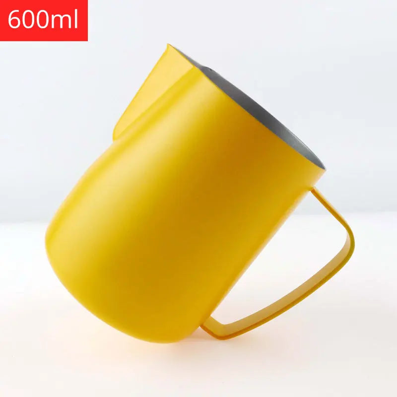 Coffee Milk Steaming Frothing Pitcher Stainless Steel Non-Stick Milk Jug Pull Flower Cup Perfect For Coffee Cappuccino Latte Art