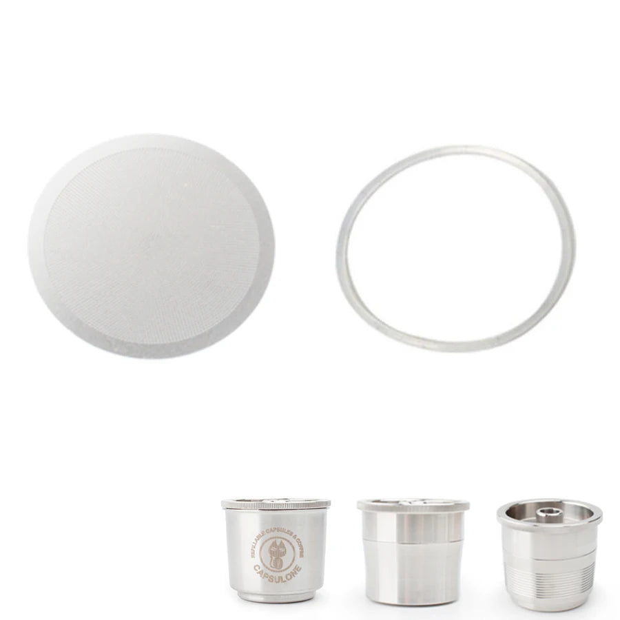 Capsulone O-ring and filter fit for stainless steel capsule comaptible illy coffee cafe machine