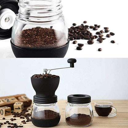 Manual Coffee Grinding Machine Stainless Steel & Glass For Pepper Nuts Spice Adjustable Home Portable Coffee Grinding Tools