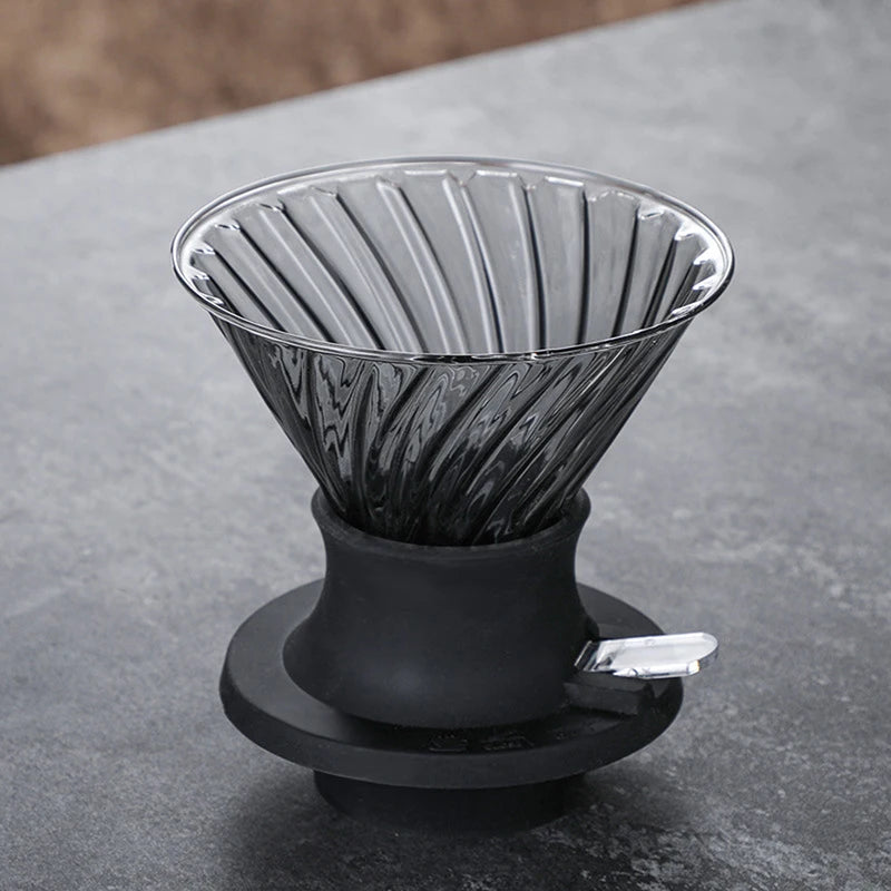 Immersion Coffee Dripper Switch Pour Over Dripper Immersion Dripper Switch Coffee Maker Glass Coffee Filters V02 Set