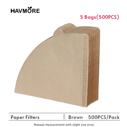 100Pcs/pack coffee filter paper disposable filter paper drip coffee powder filter bag barista tool