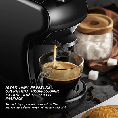 Machine à café Nespresso Dolce Gusto, 19 bars, 3 en 1, plusieurs Capsules, avec réservoir d'eau de 600ML