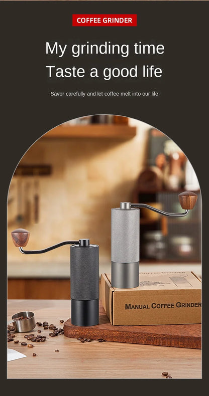 Manual Coffee Grinder with Stainless Steel Grinding Core All Metal Body Hand Brewed Coffee Portable Coffee Accessories