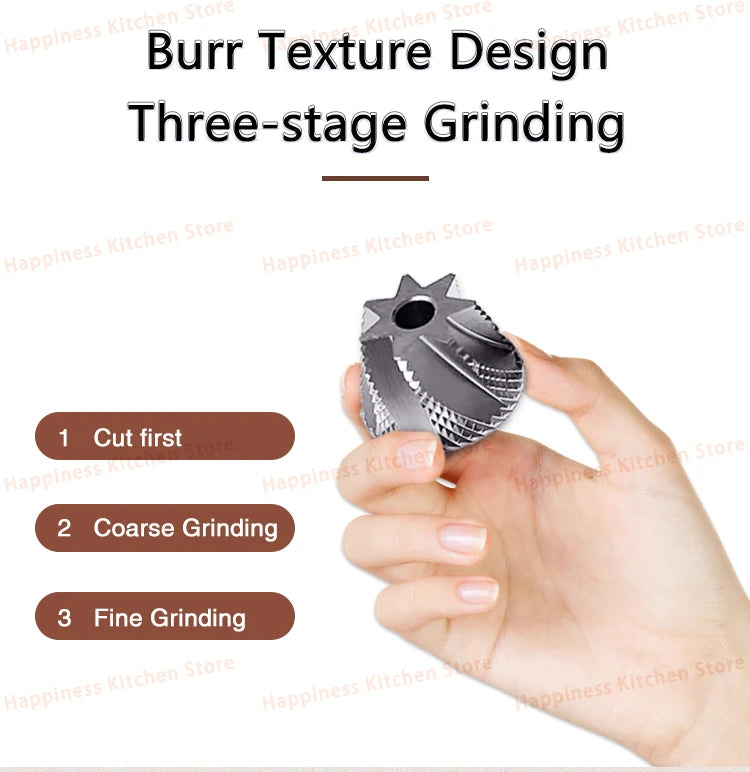 Manual Espresso Grinder Ghost Burr Hand Grinder 48MM Burr Grinder Stainless Steel Coffee Mill