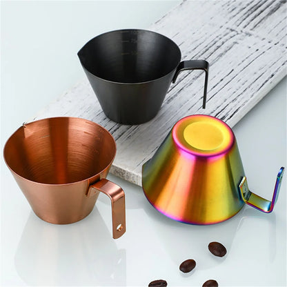 100ml Stainless Steel Espresso Measuring Cup with Scale V-Shaped Spout Coffee Measuring Jug Professional Milk Pitcher