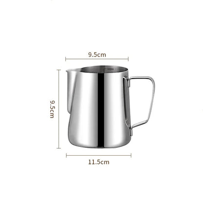 Coffee Milk Frothing Pitcher Jug 304 Stainless Steel With Scale Latte Steam Coffee Paint Process Kitchen Cafe Accessories