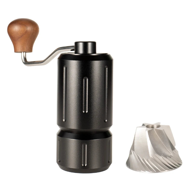 IKAPE Manual Mini Coffee Grinder, Premium Hand Espresso Grinder with Conical Hexagonal Burr, Portable Coffee Grinder, Adjustable