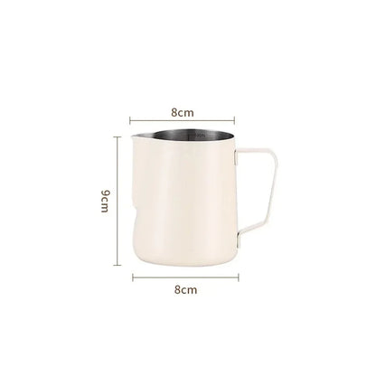 Coffee Milk Frothing Pitcher Jug 304 Stainless Steel With Scale Latte Steam Coffee Paint Process Kitchen Cafe Accessories