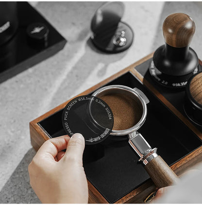 MHW-3BOMBER 51/53/58.5mm Espresso Puck Screen 0.8/0.2mm Thickness Stainless Steel Reusable Coffee Filter Coffee Tools