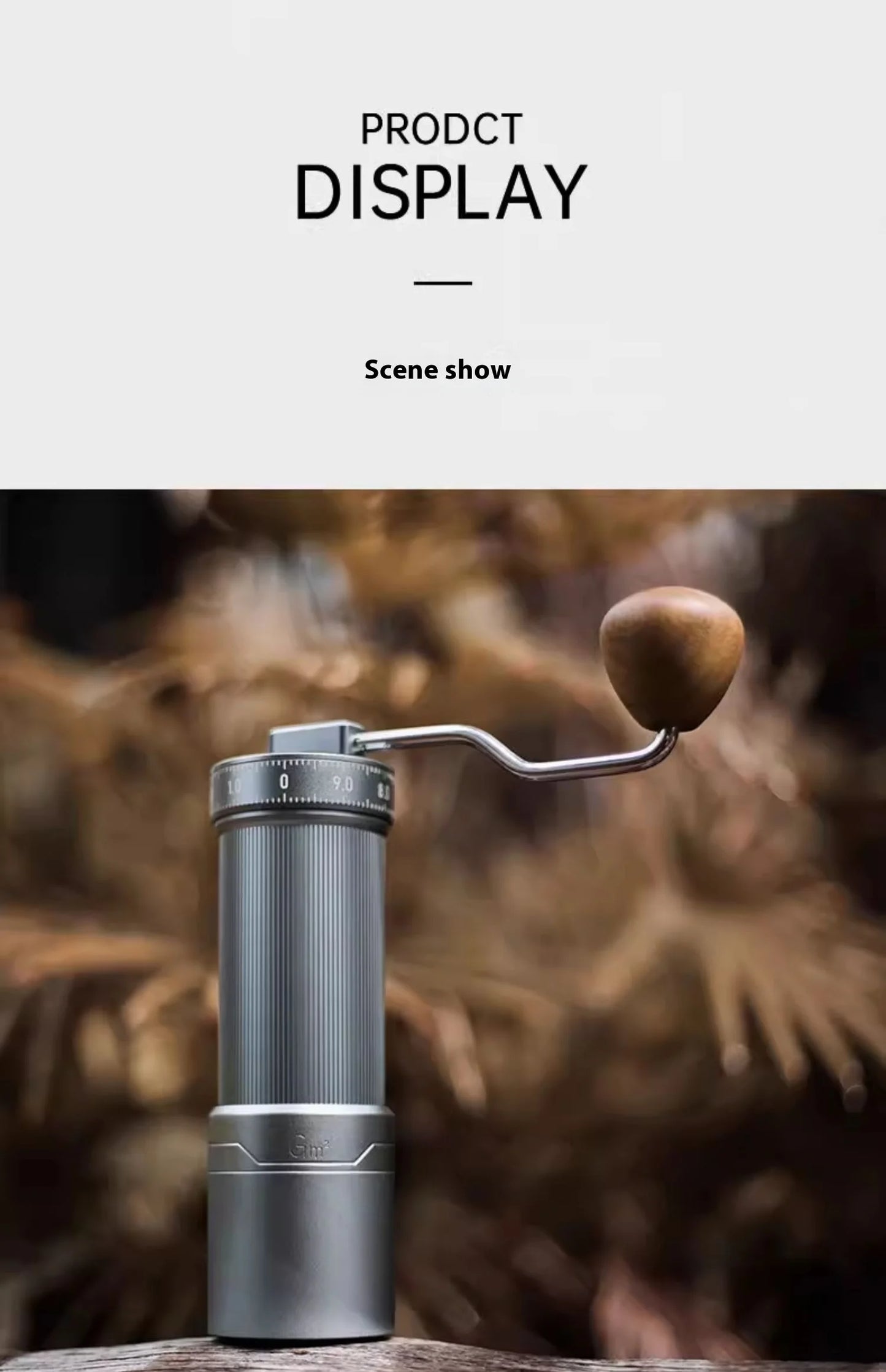 MUVNA GM2 Adjustable Manual Coffee Grinder-Hand Coffee Grinder with Stainless Steel 44mm Conical Burr Portable Coffee Grinder