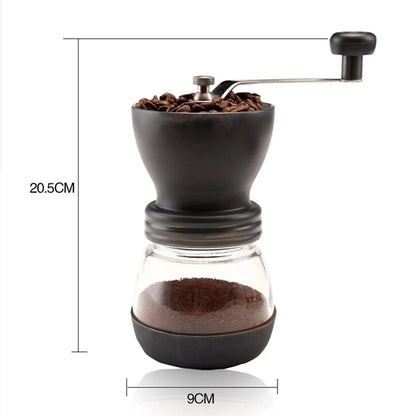 Manual Coffee Grinding Machine Stainless Steel & Glass For Pepper Nuts Spice Adjustable Home Portable Coffee Grinding Tools