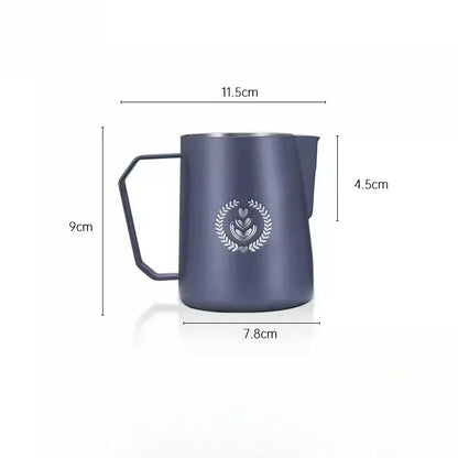 Coffee Milk Frothing Pitcher Jug 304 Stainless Steel With Scale Latte Steam Coffee Paint Process Kitchen Cafe Accessories