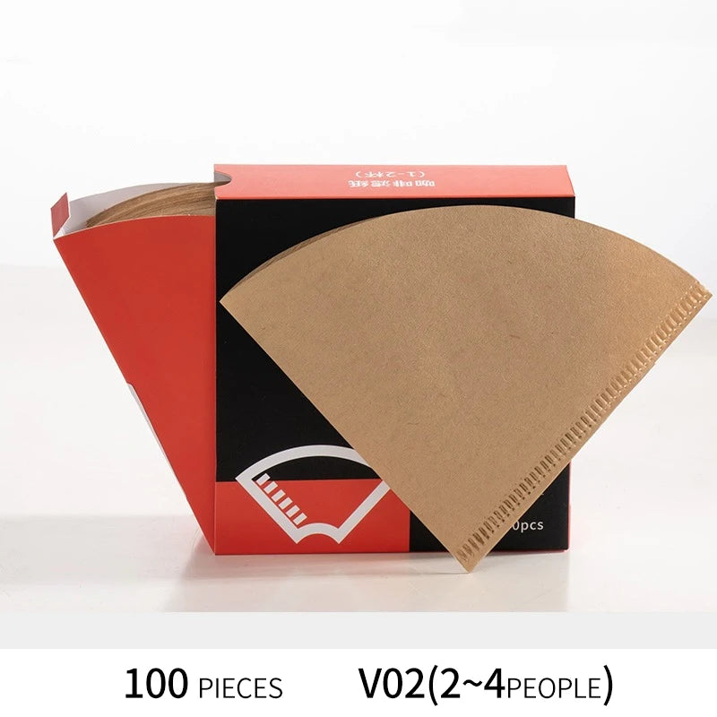 Coffee Filter Paper Handmade Coffee Special Cone-Shape Filter Paper Environmentally Friendly Log Pulp Coffee Brewing Filter Bag