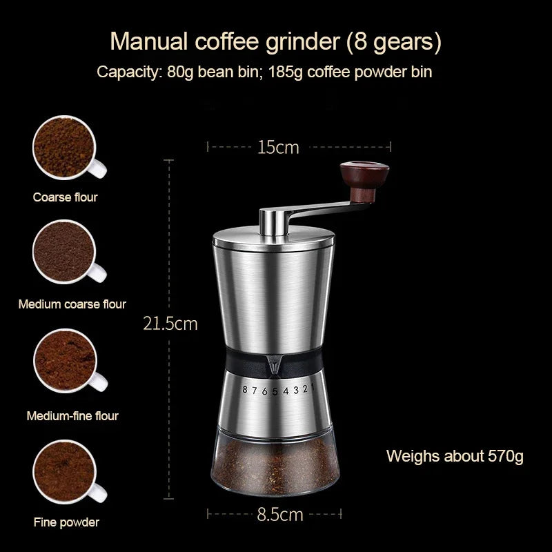 Manual Coffee Grinder Portable Grinder Home Outdoor Travel High Quality Hand Crank Coffee Grinder Adjustable Grind Grinding Tool