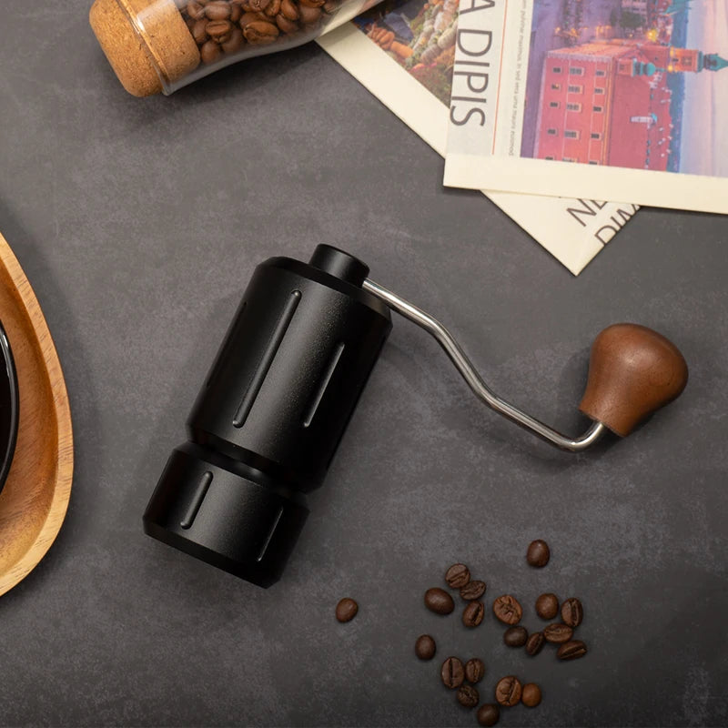 IKAPE Manual Mini Coffee Grinder, Premium Hand Espresso Grinder with Conical Hexagonal Burr, Portable Coffee Grinder, Adjustable