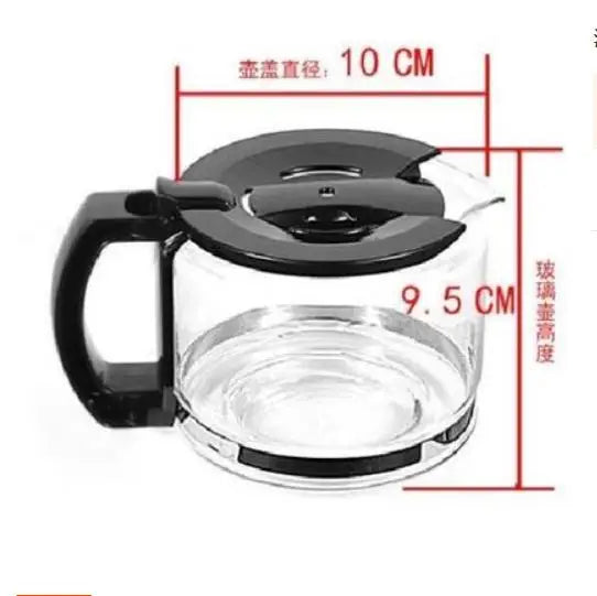 coffee maker part cm6669 household drip Coffee machine glass pot  accessories 0.6L hand hold cafe pot coffee glass TEA pot parts