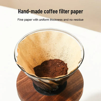 100 Pcs/set Coffee Filter Paper 101 Hand Brewed Coffee Pot Filter Paper American Coffee Machine Filter Cup Coffeepape