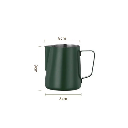 Coffee Milk Frothing Pitcher Jug 304 Stainless Steel With Scale Latte Steam Coffee Paint Process Kitchen Cafe Accessories