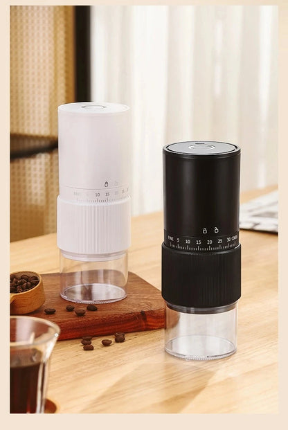 New Portable Electric Coffee Bean Grinder Household 1000mAh 30 Gears Externally Adjustable Coffee Machine Rechargeable Grinders