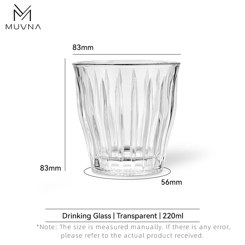 MUVNA Glass Coffee Cup 100ml 160ml 220ml 320ml Espresso Cups Coffee Accessories Anti-Scald Coffee Mugs Glass Transparent Gray