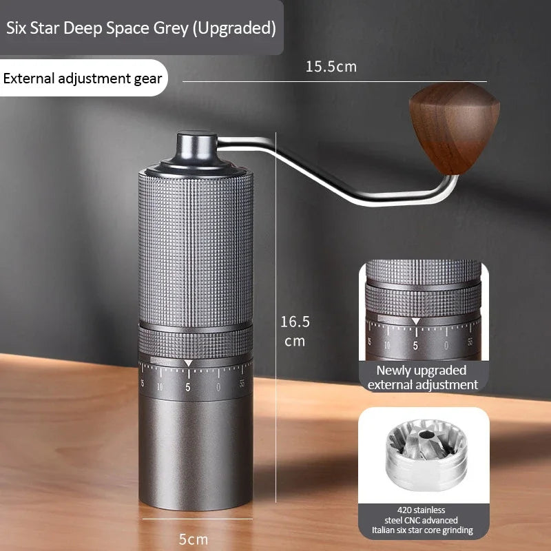 Manual Coffee Grinder High Quality CNC Stainless Steel 5/6/7 Core Grinding Core Home Adjustable Portable Coffee Grinding Tools