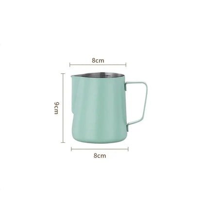 Coffee Milk Frothing Pitcher Jug 304 Stainless Steel With Scale Latte Steam Coffee Paint Process Kitchen Cafe Accessories