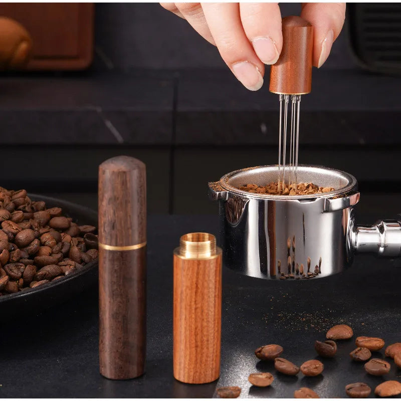 Stainless Steel Coffee Powder Tamper Espresso Powder Stirrer Distributor Leveler Cafe Stirring Barista Accessories