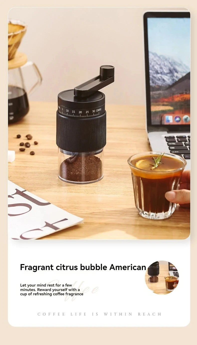 New Portable Electric Coffee Bean Grinder Household 1000mAh 30 Gears Externally Adjustable Coffee Machine Rechargeable Grinders