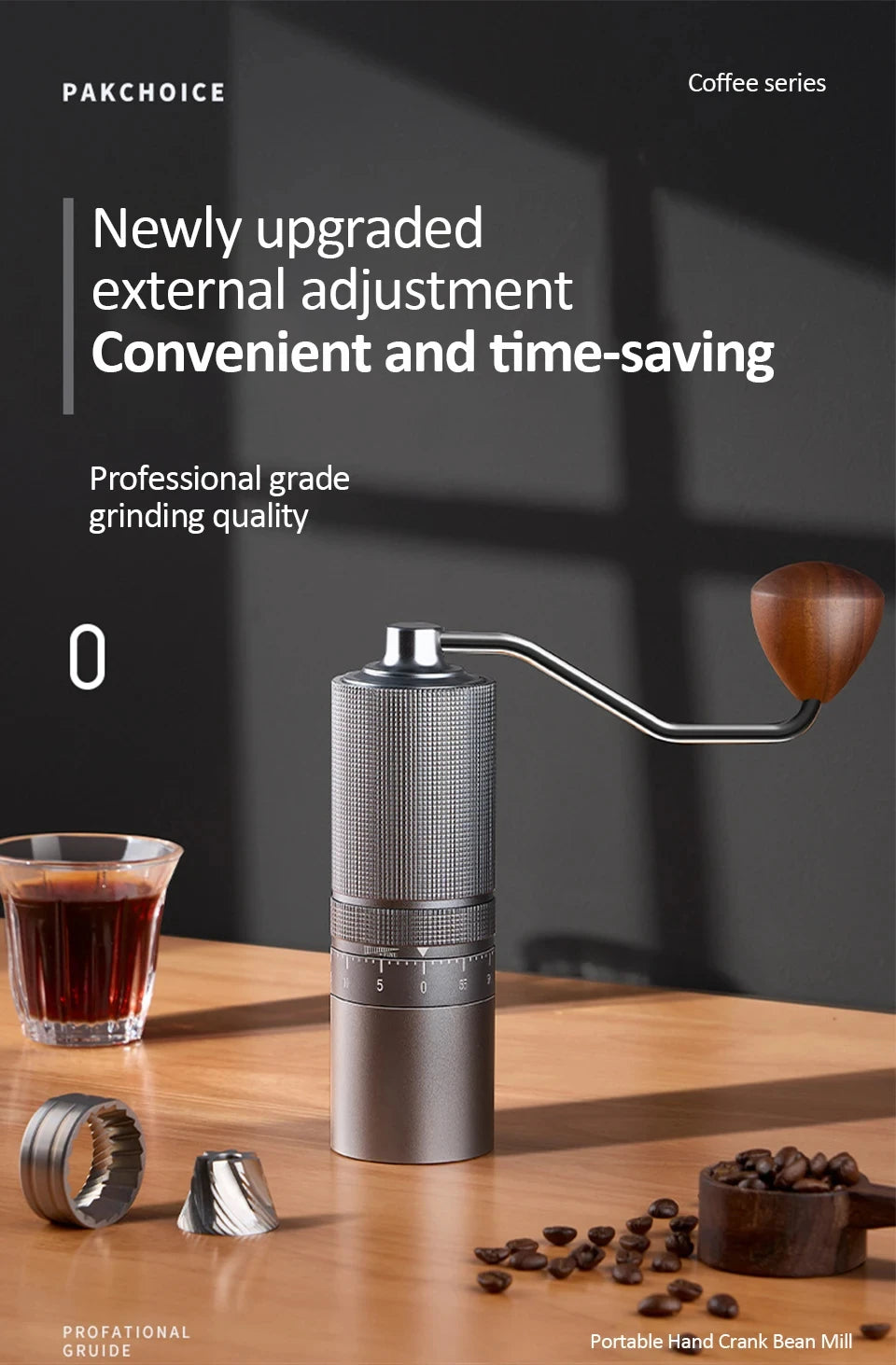 Manual Coffee Grinder High Quality CNC Stainless Steel 5/6/7 Core Grinding Core Home Adjustable Portable Coffee Grinding Tools