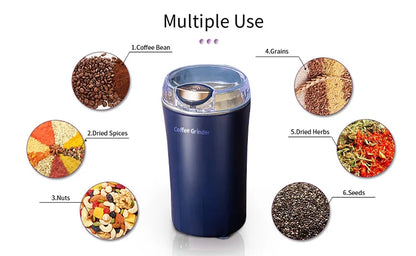 Coffee Bean Grinder Electric Kitchen Cereal Chopper New Gift 8 Blade Coffee Grinder Portable Baby Food Maker Washable Blender