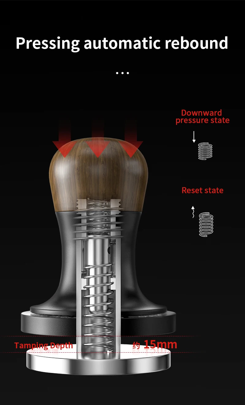 MHW-3BOMBER 30lbs Coffee Tamper Ripple Base Constant Pressure Espresso Tamper 3pcs Calibrated Spring Loaded Home Barista Tools