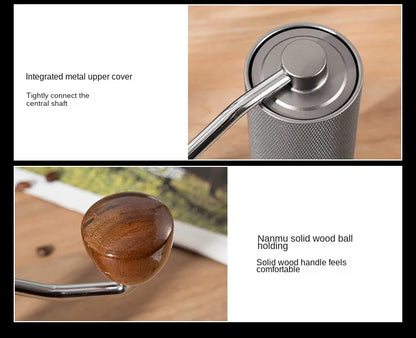 Manual Coffee Grinder with Stainless Steel Grinding Core All Metal Body Hand Brewed Coffee Portable Coffee Accessories