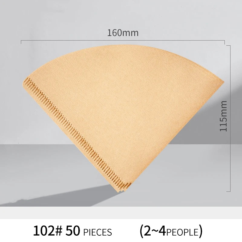 Coffee Filter Paper Handmade Coffee Special Cone-Shape Filter Paper Environmentally Friendly Log Pulp Coffee Brewing Filter Bag