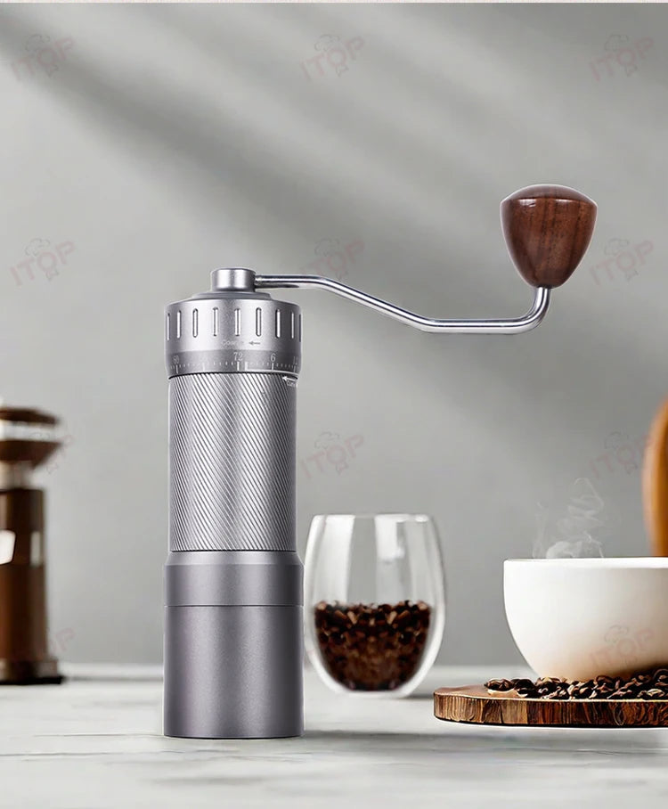 ITOP HG48 Manual Coffee Bean Grinder 7 Core Ghost Tooth Cone Burr  Espresso Hand Grinder Pour over Coffee Mill