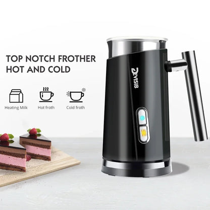 DEVISIB 3 in 1 Electric Milk Frother 300ml Automatic Hot and Cold Foam Maker for Coffee Latte Cappuccino Macchiato Hot Chocolate