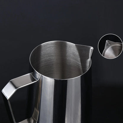 Coffee Milk Frothing Pitcher Jug 304 Stainless Steel With Scale Latte Steam Coffee Paint Process Kitchen Cafe Accessories