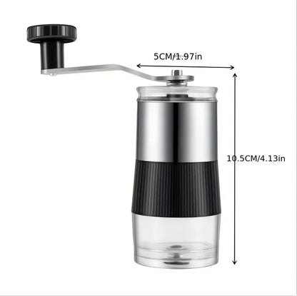 Mini Hand Shake Manual Grinding Convenient Stainless Steel Ceramic Core Coffee Bean Grinder Visual Coffee Machine