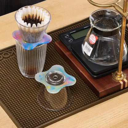 Coffee Filter Holder Resin Rainbow Portable Coffee Maker Pour Over Coffee Maker Coffee Dripper Brewer Glass Coffee Pot Decanter